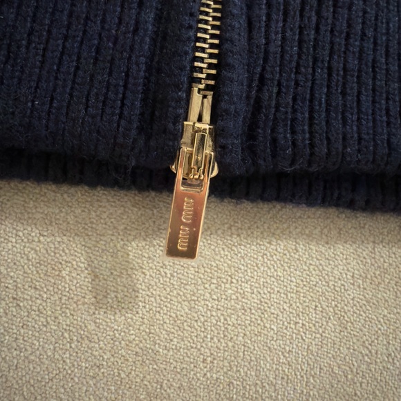 ❌SOLD❌Miu miu cardigan zipper navy - Picture 10 of 10